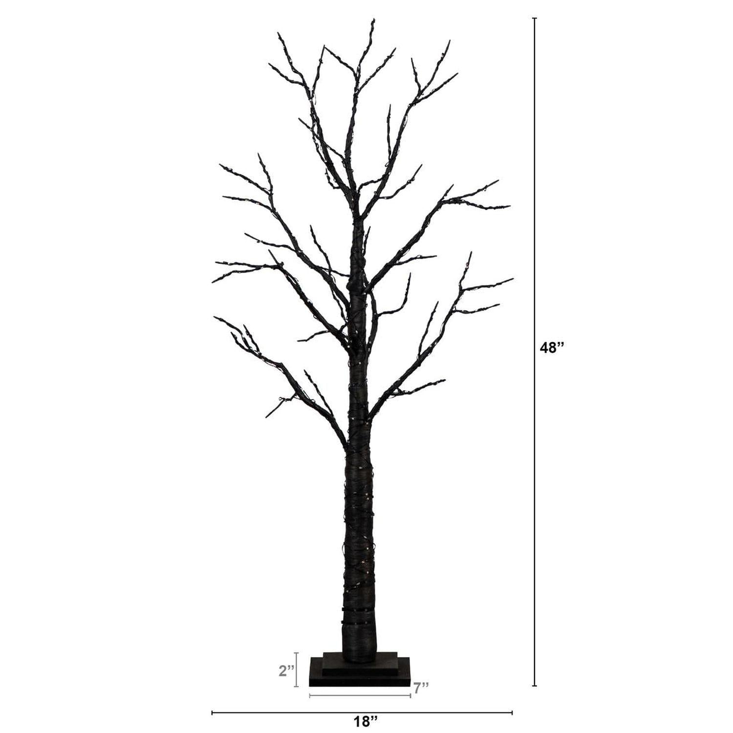 4’ LED Artificial Halloween Twig Tree