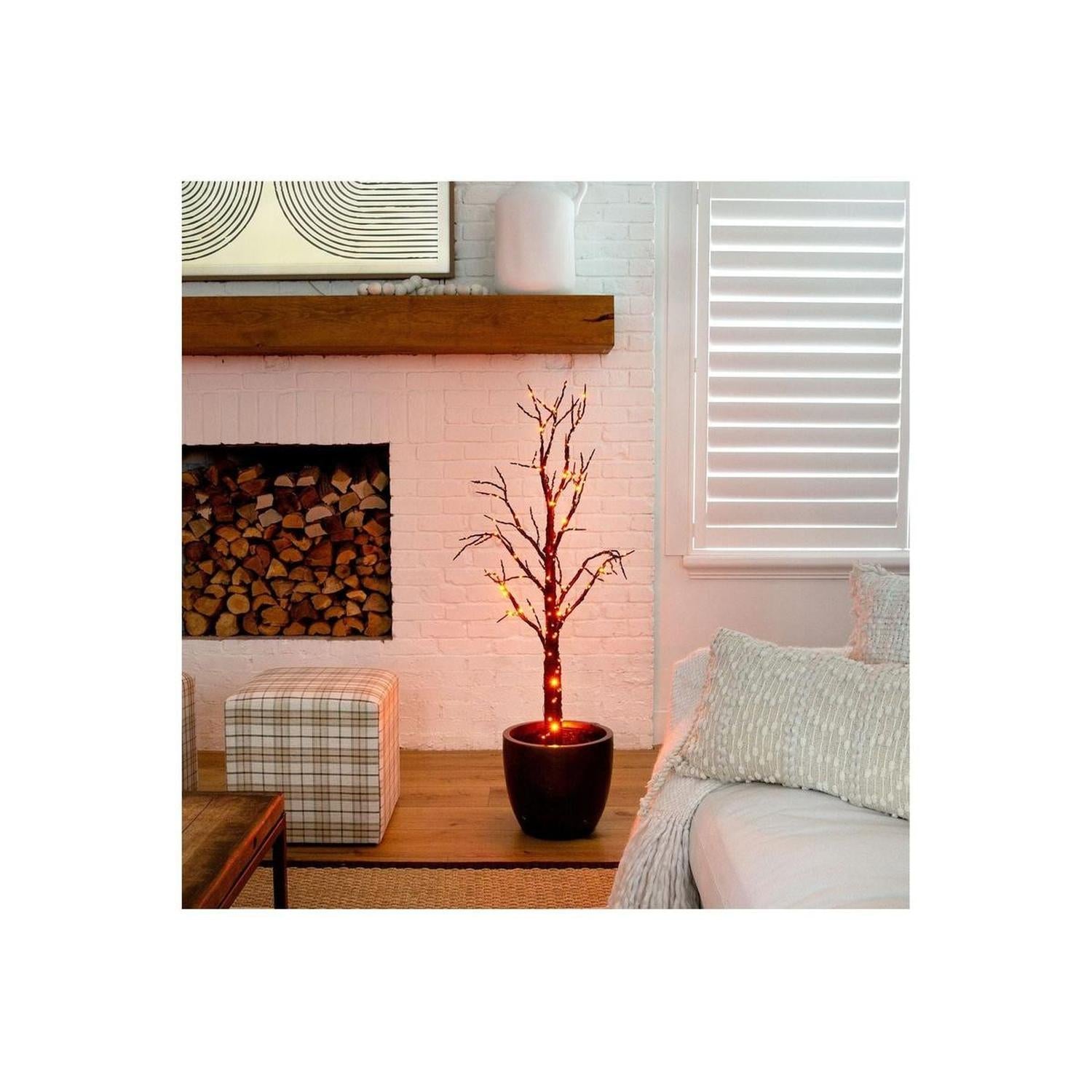 4’ LED Artificial Halloween Twig Tree