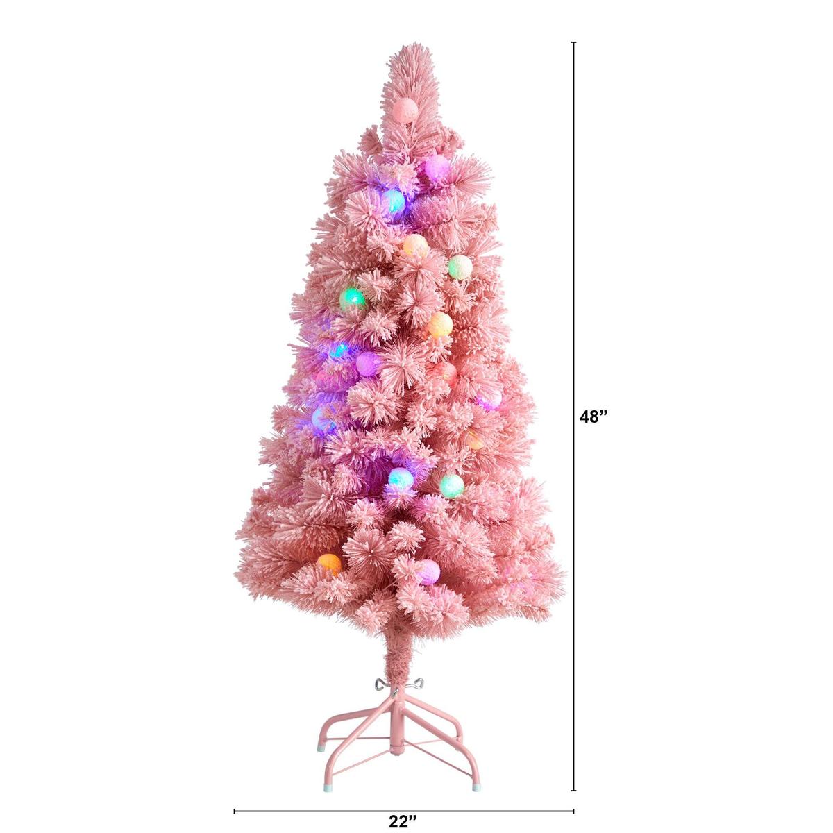 Shop For 4’ LED Holiday Frosted Pink Cashmere Christmas Tree