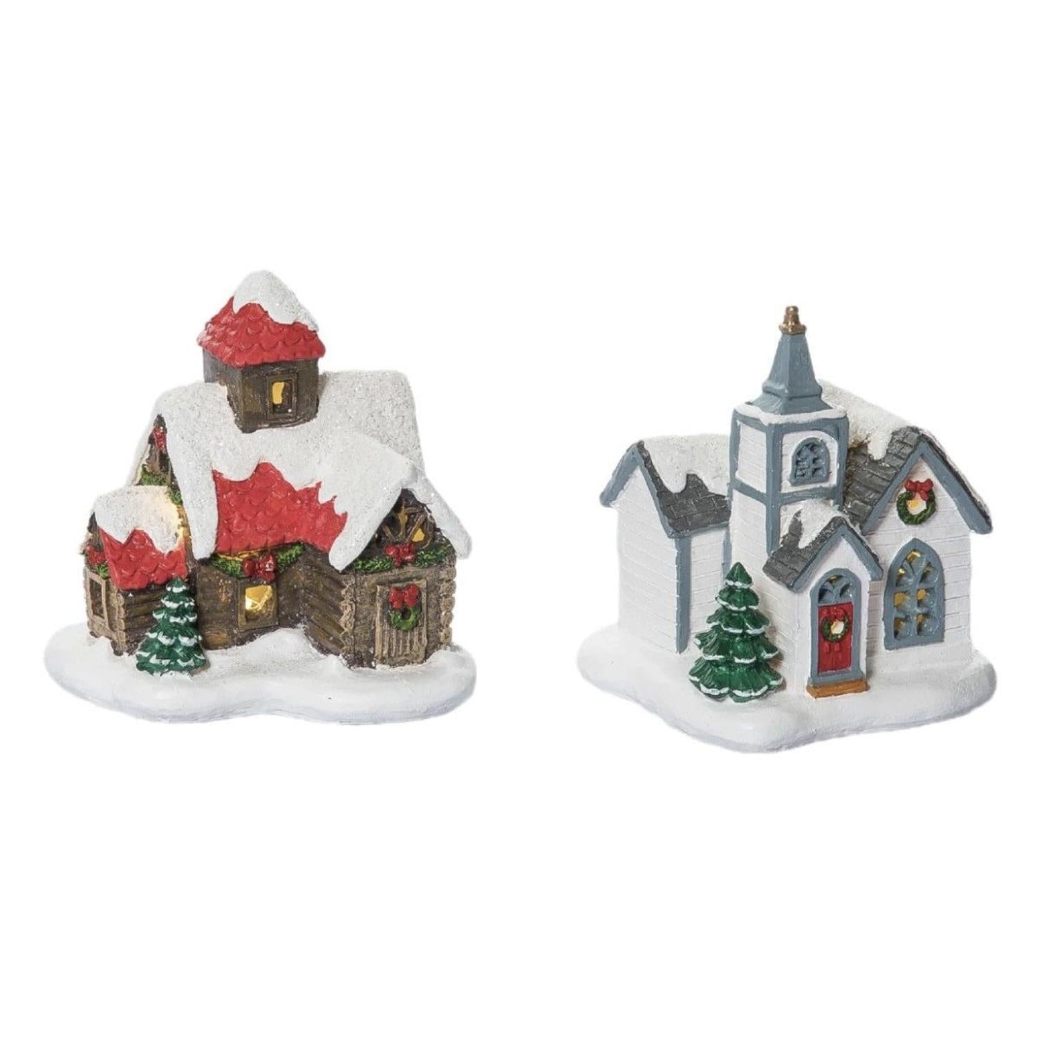 4" Light Up Village House (Asst)