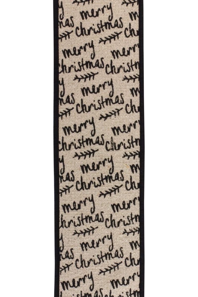 Shop For 4" Merry Christmas Wired Cotton Ribbon (5 Yards) at Michelle's aDOORable Creations