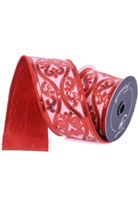 Shop For 4" Morris Tapestry Ribbon: Pink/Red (5 Yards)