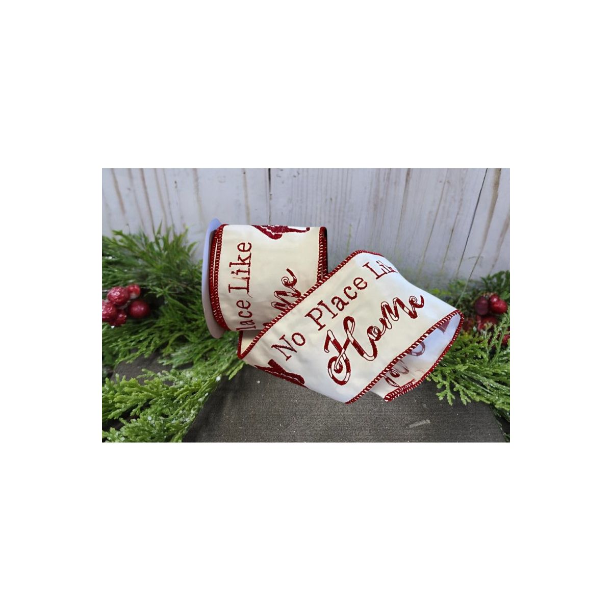 Shop For 4" No Place Like Home Ribbon: Red (5 Yards)