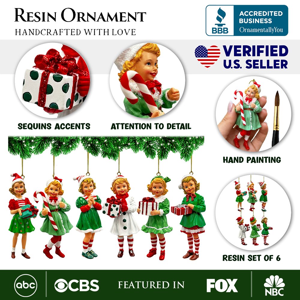 Shop For 4" Nostalgic Victorian Christmas Girl (Set of 6)