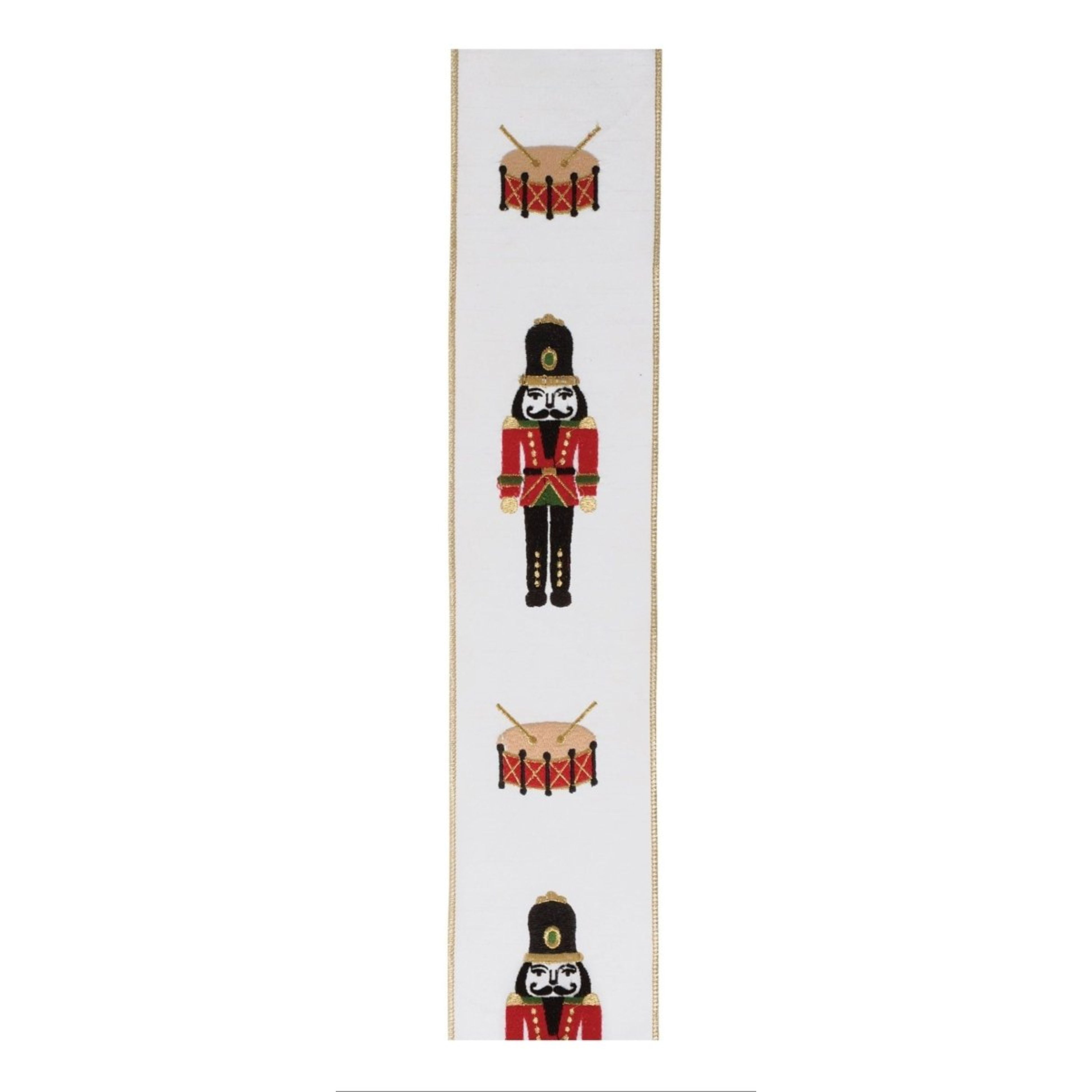 Shop For 4" Nutcracker Drum Ribbon: White (5 Yards)