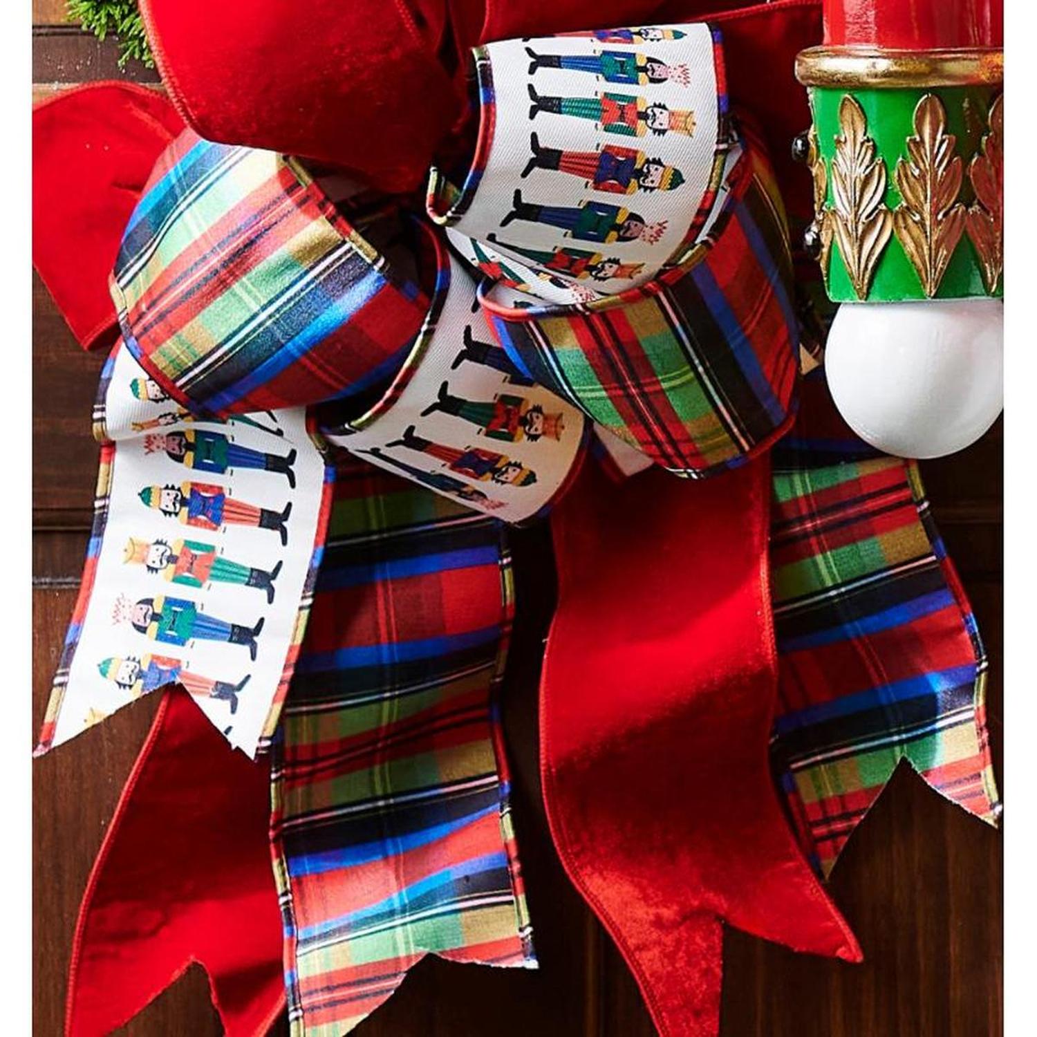 Shop For 4" Nutcracker Plaid Ribbon (10 Yards)