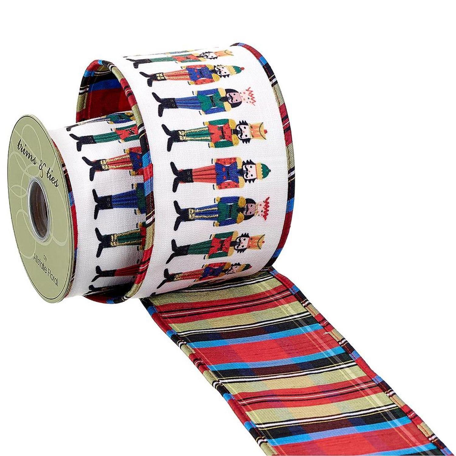 4" Nutcracker Plaid Ribbon (10 Yards)