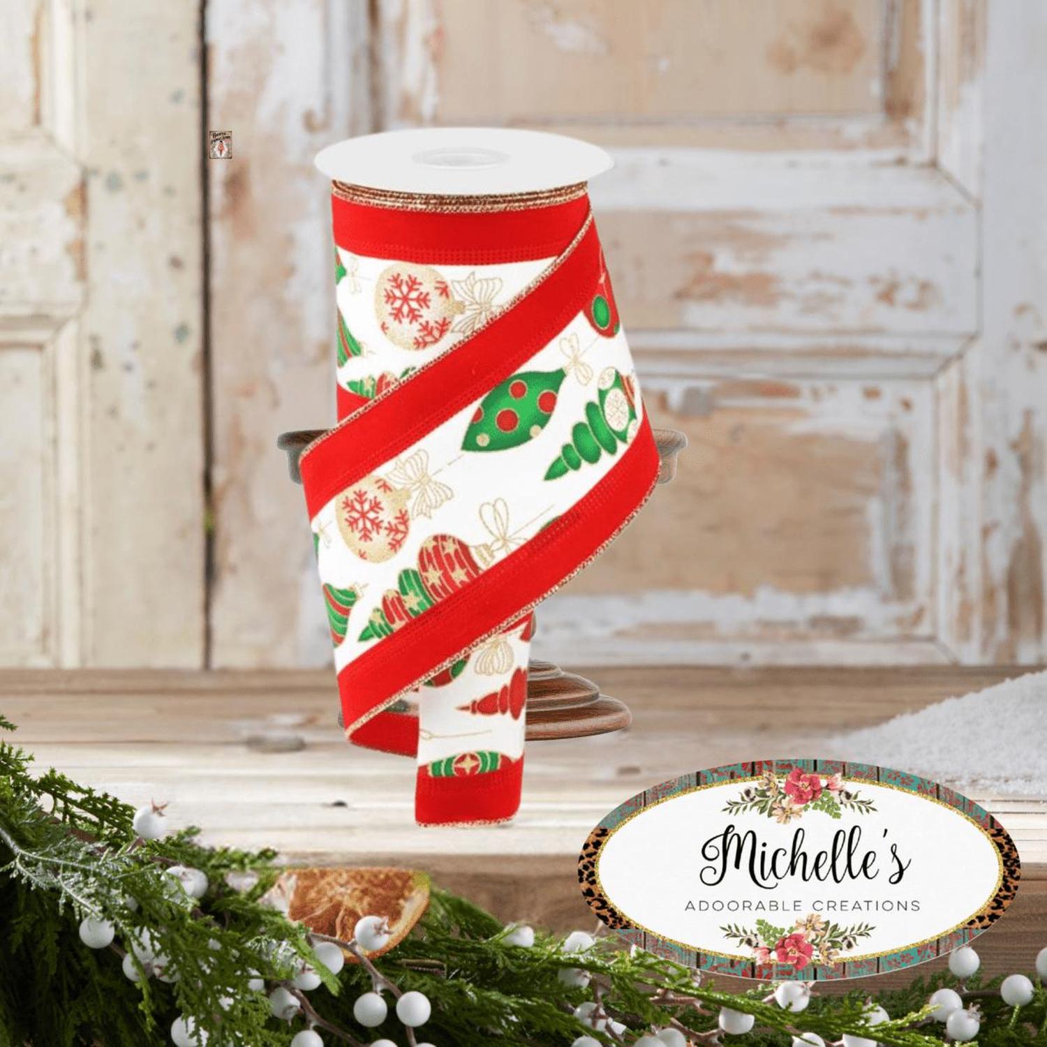 Shop For 4" Ornaments Velvet Edge Ribbon: White (10 Yards)