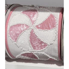 Shop For 4" Peppermint Candies Ribbon: Pink/White (5 Yards)