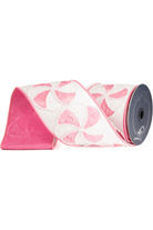 Shop For 4" Peppermint Candies Ribbon: Pink/White (5 Yards)