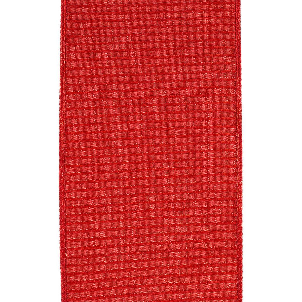 Shop For 4" Pleated Metallic Lux Ribbon: Red (10 Yards)