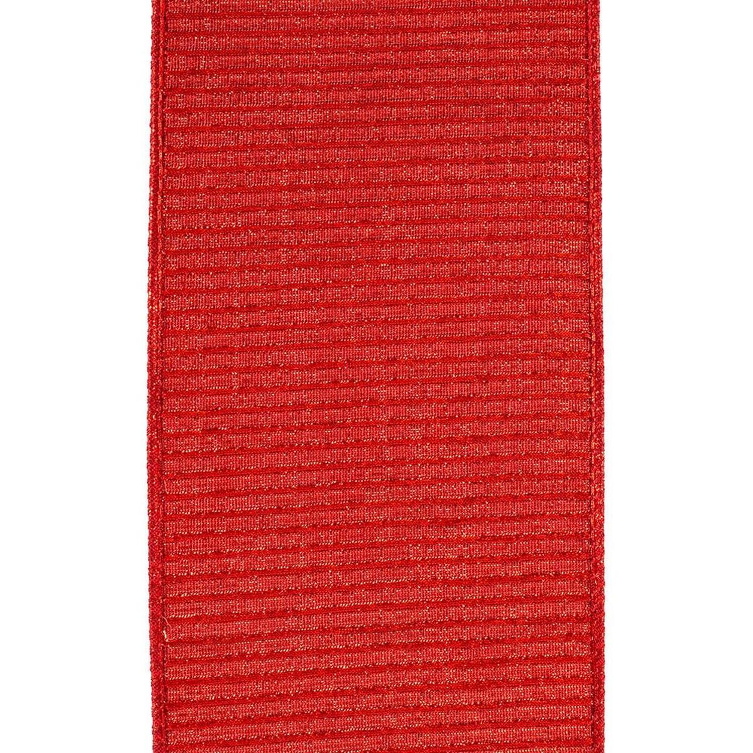 Shop For 4" Pleated Metallic Lux Ribbon: Red (10 Yards)