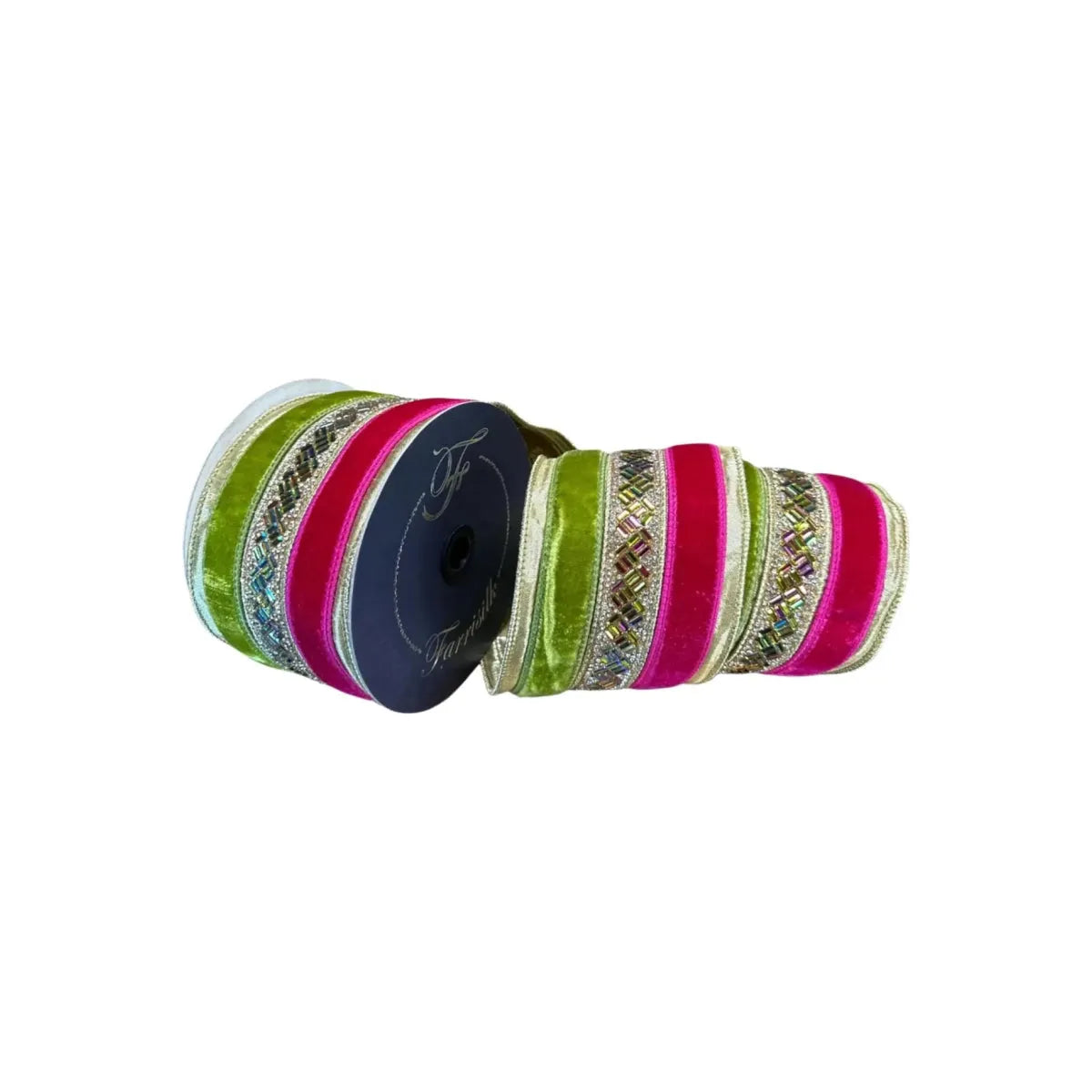 Shop For 4" Plush Jubilee Gem Ribbon: Hot Pink/Lime (5 Yards)