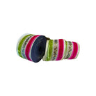 4" Plush Jubilee Gem Ribbon: Hot Pink/Lime (5 Yards)