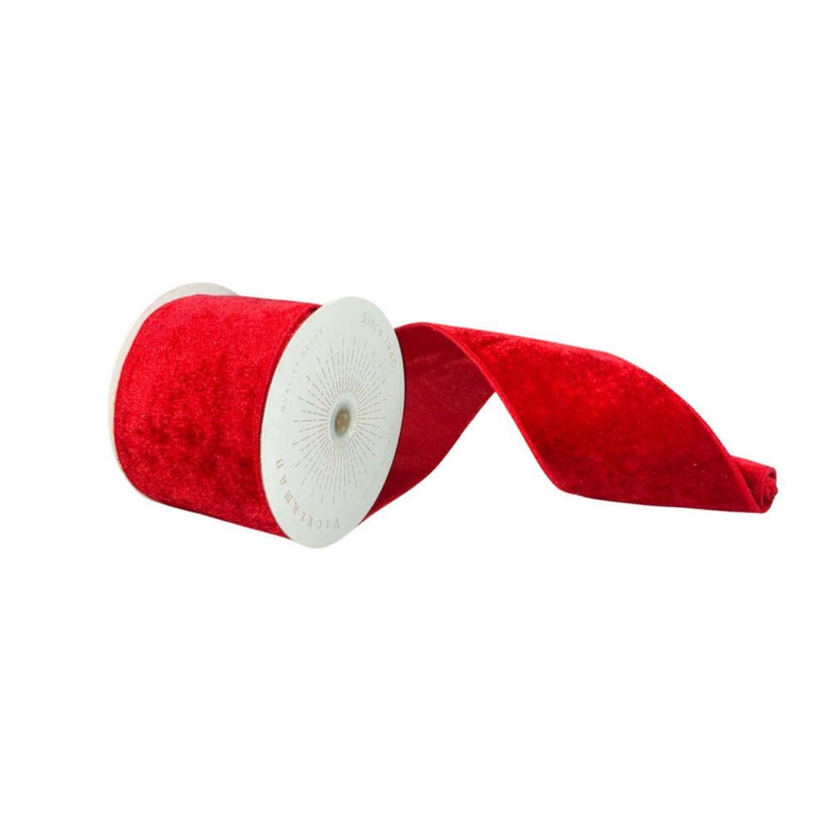 Shop For 4" Plush Red Velvet Ribbon (10 Yards)