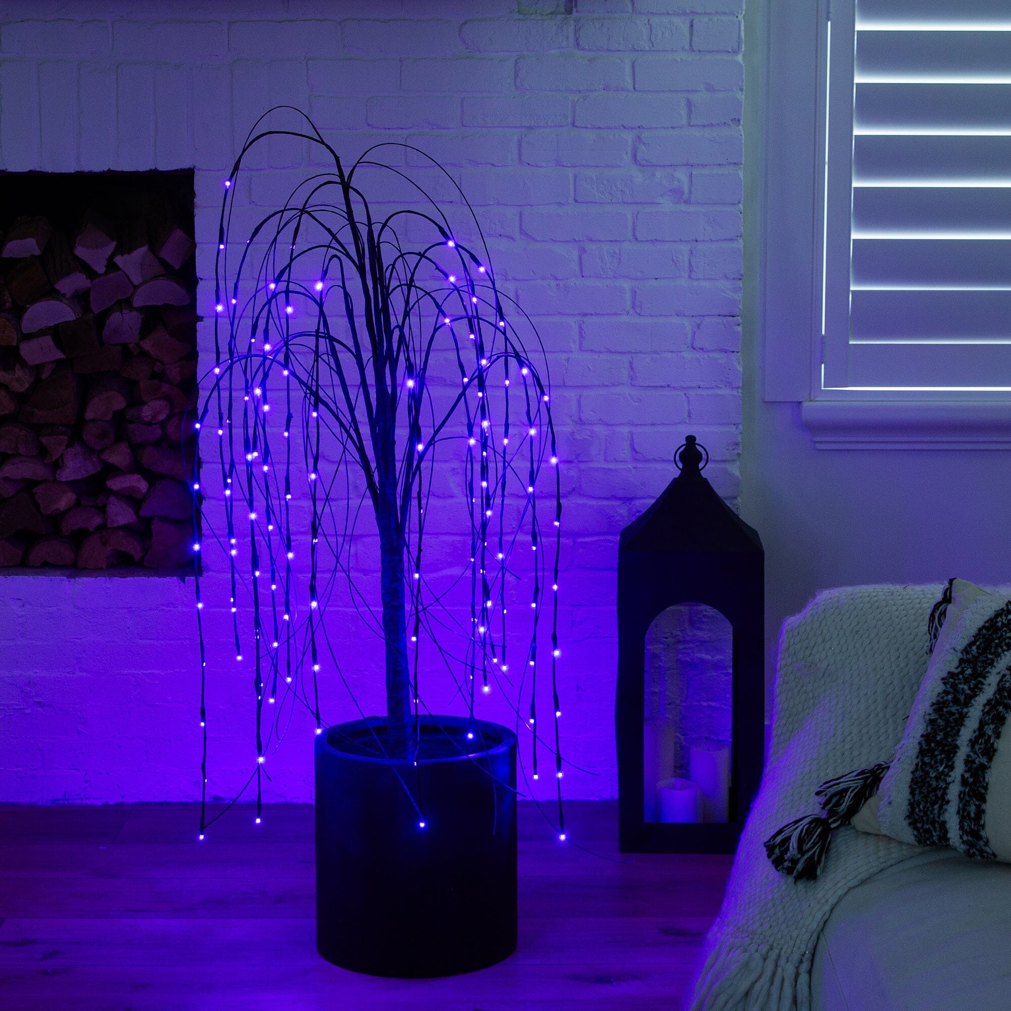 Shop For 4’ Pre - Lit Halloween Black Willow Artificial Tree