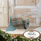 Shop For 4" Prescott Fall Plaid Ribbon: Blue/Chocolate (10 Yards)