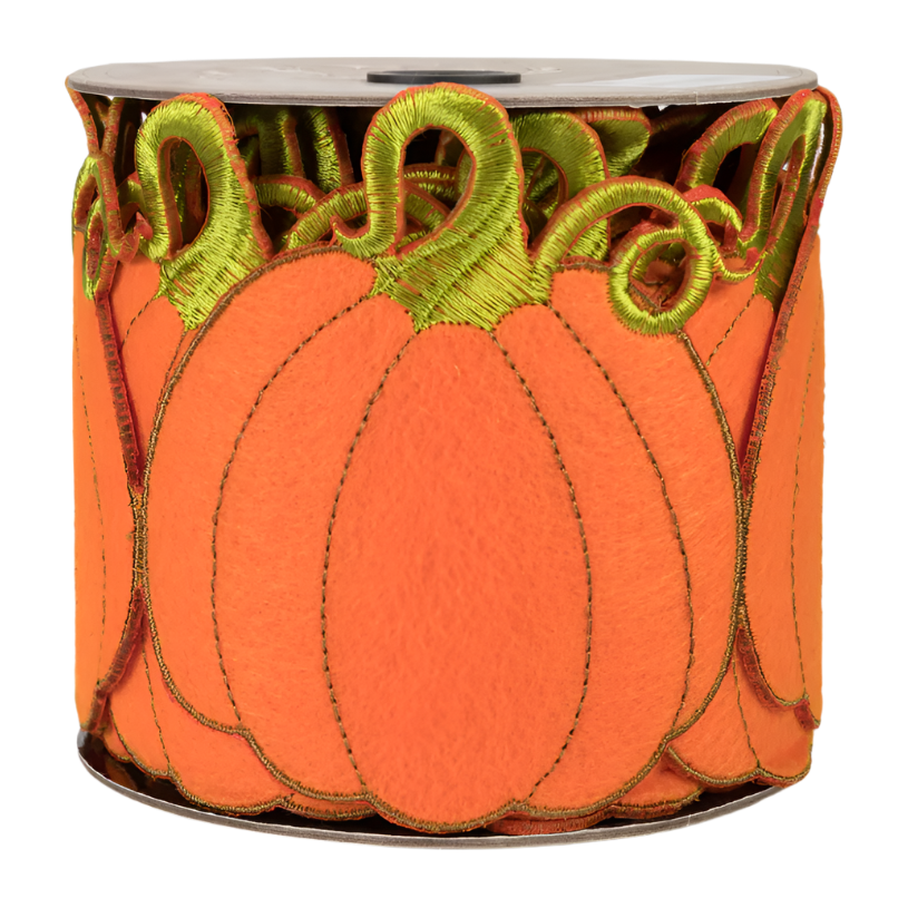 Shop For 4" Pumpkin Garland Ribbon: Orange (5 Yards)