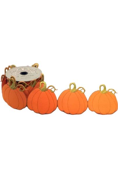 Shop For 4" Pumpkin Garland Ribbon: Orange (5 Yards) at Michelle's aDOORable Creations