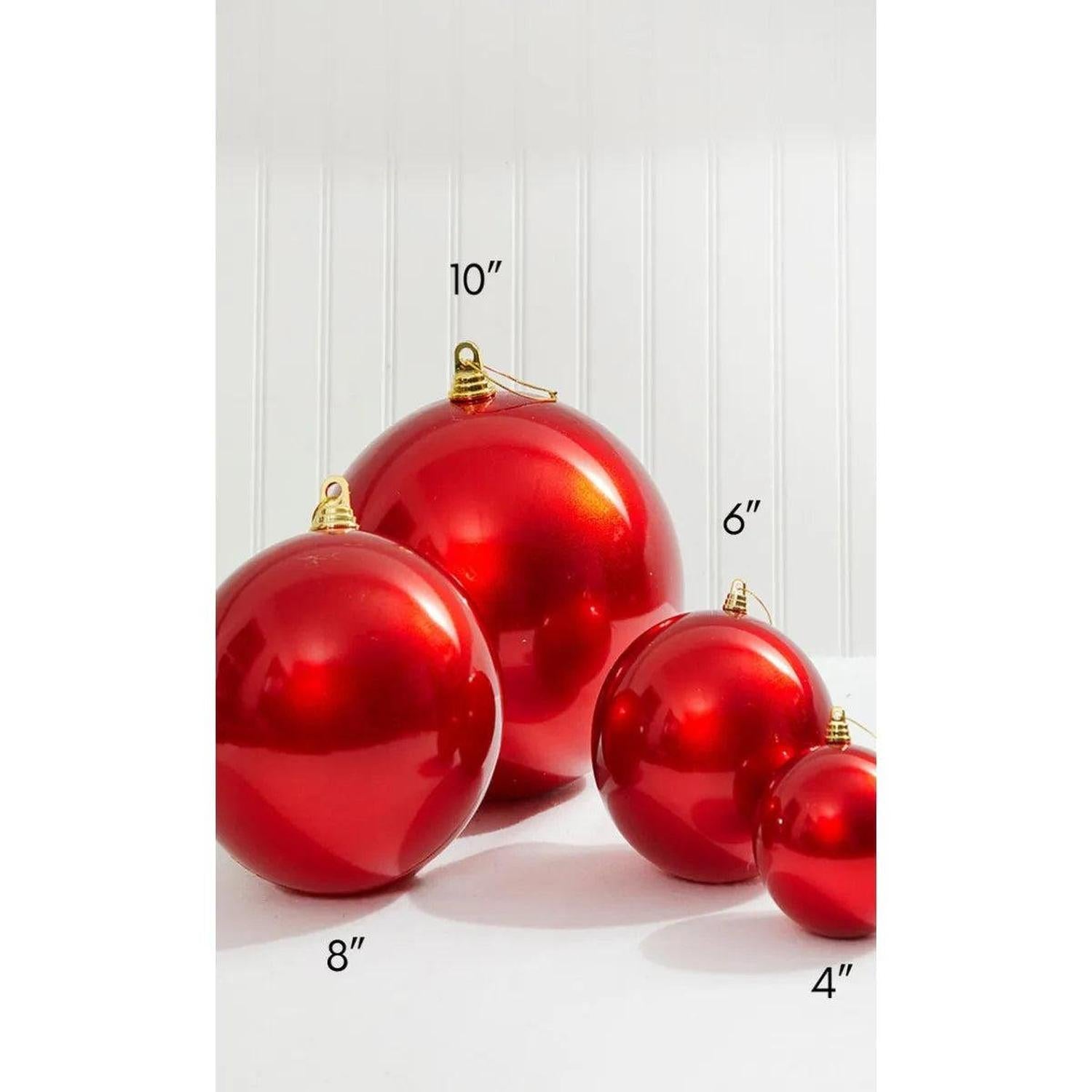 4" Red Candy Apple Ball Ornament
