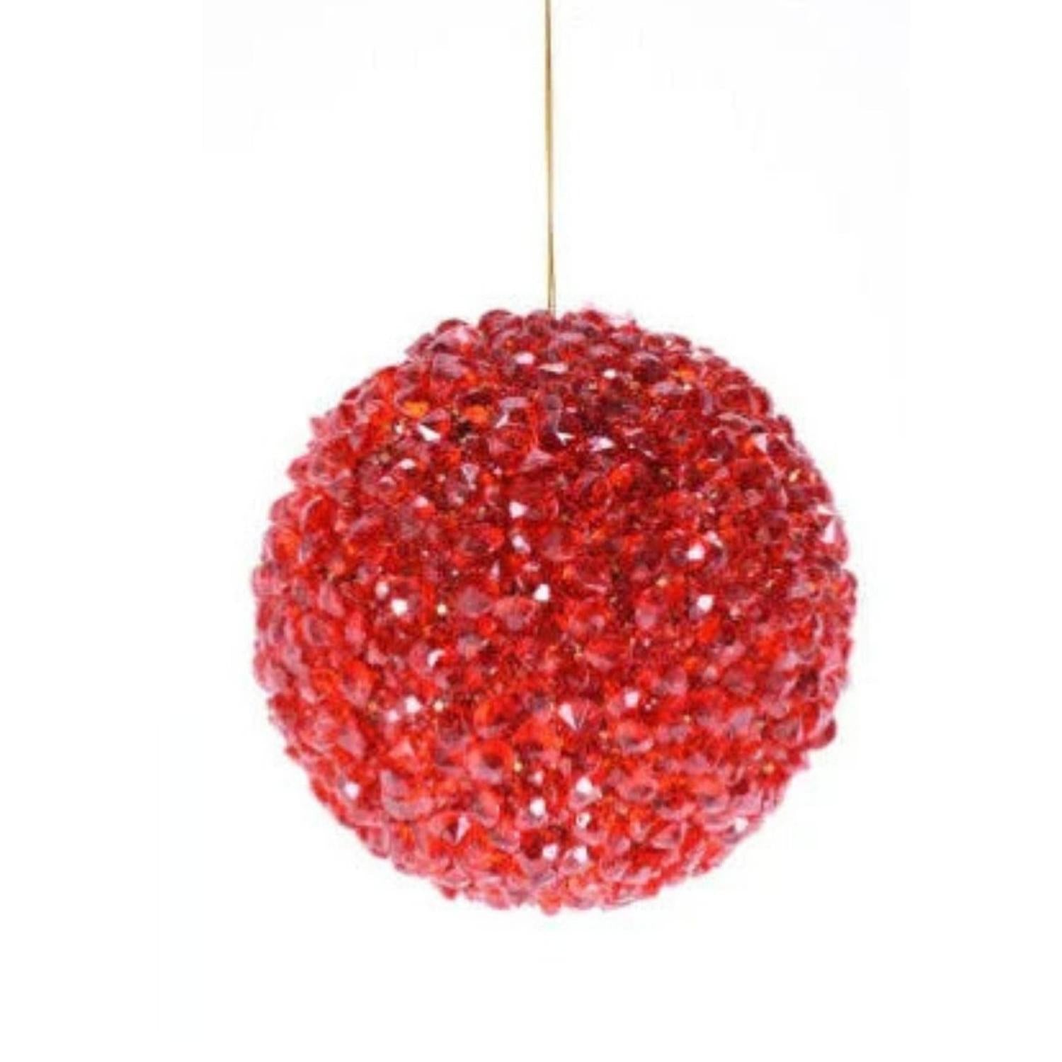 Shop For 4" Red Crystal Ball Ornament
