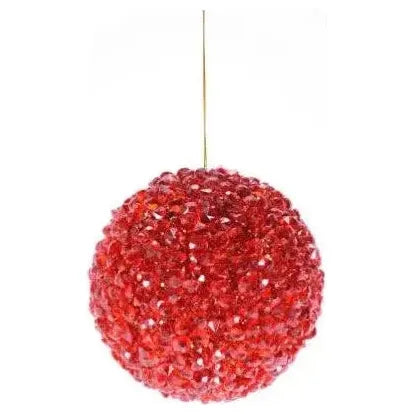 Shop For 4" Red Crystal Ball Ornament