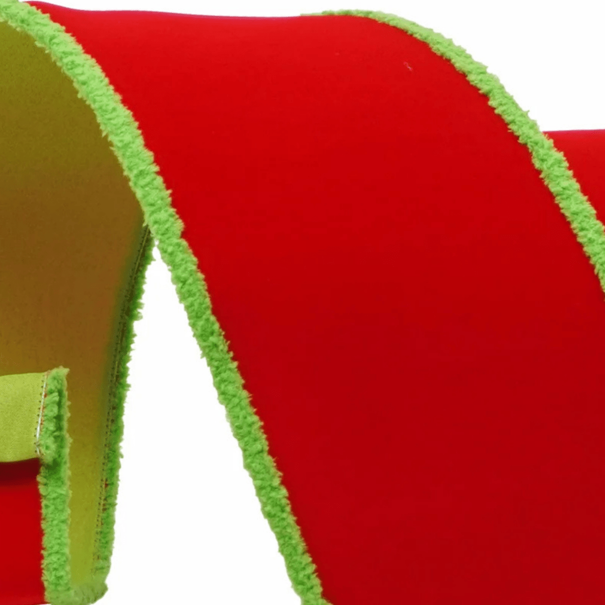 Shop For 4" Scrooge Green Trim Ribbon: Red (10 Yards)