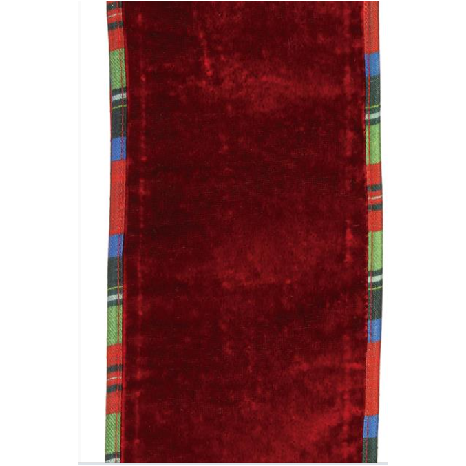Shop For 4" Sheldon Plaid Ribbon: Red (5 Yards)