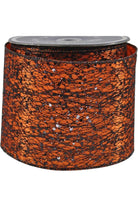 Shop For 4" Spider Web Black Tinsel Ribbon: Orange (10 Yards)