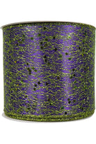 Shop For 4" Spider Web Lime Tinsel Ribbon: Purple (10 Yards)