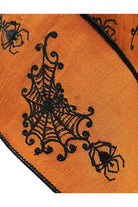 Shop For 4" Spider Web Ribbon: Orange (10 Yards)