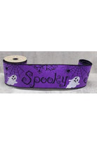 Shop For 4" Spooky Ghost Spider Felt Ribbon: Purple (5 Yards)