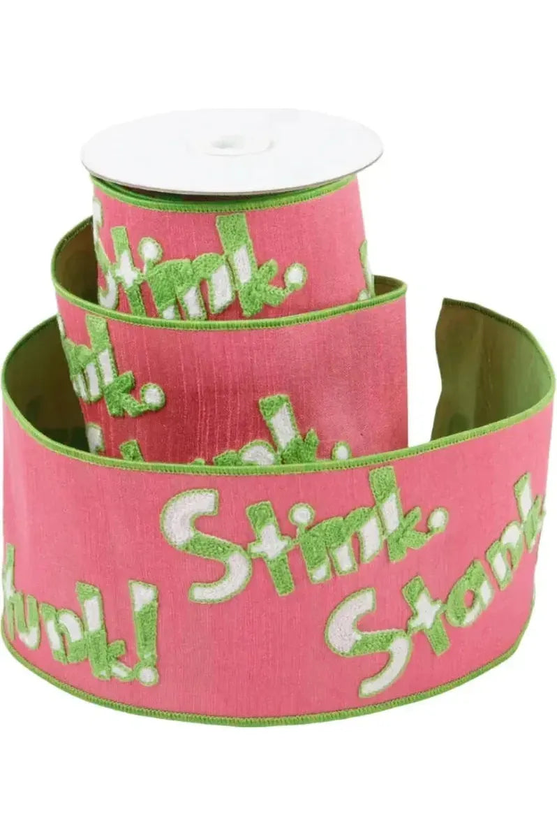 Shop For 4" Stink Stank Stunk Ribbon: Pink (5 Yards) at Michelle's aDOORable Creations