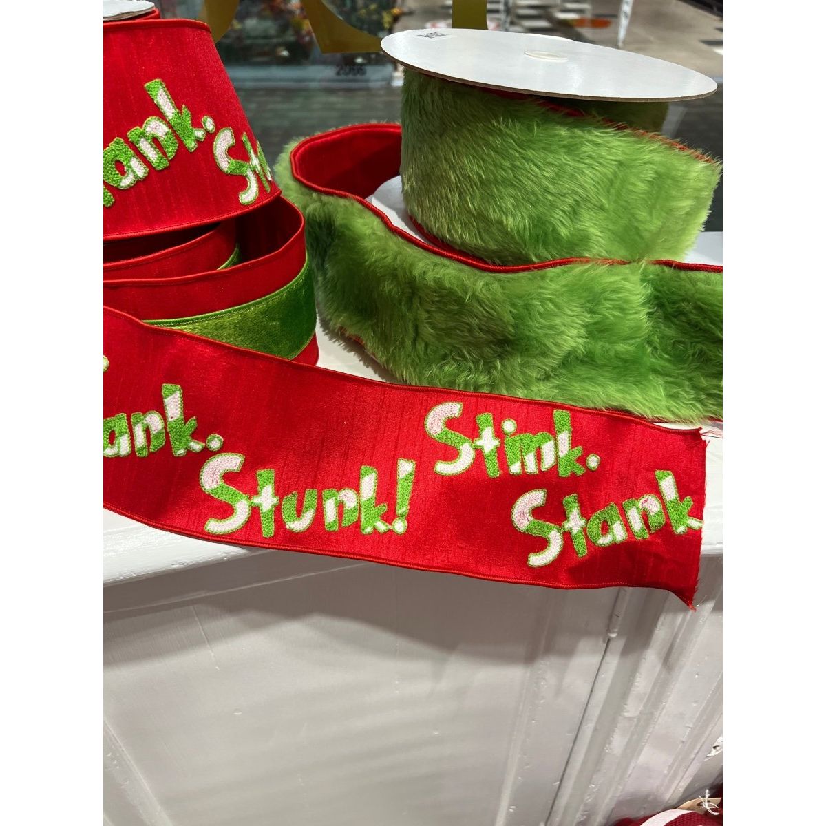 Shop For 4" Stink Stank Stunk Ribbon: Red (5 Yards) at Michelle's aDOORable Creations