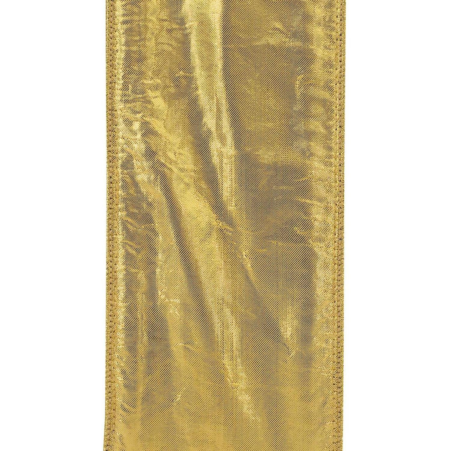 4" Velvet Deluxe Jewel Ribbon: Navy/Gold (5 Yards)