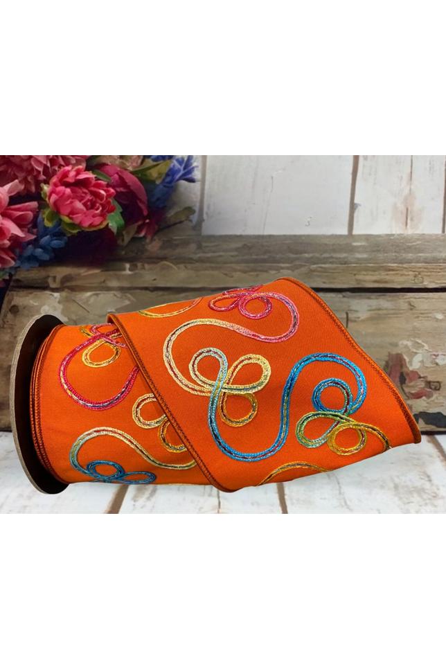 Shop For 4" Whimsy Ribbon: Orange (10 Yards)