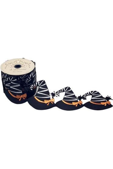 Shop For 4" Witch Hat Garland Ribbon: Black (5 Yards) at Michelle's aDOORable Creations