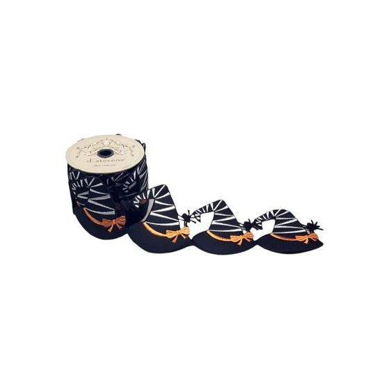 Shop For 4" Witch Hat Garland Ribbon: Black (5 Yards) at Michelle's aDOORable Creations