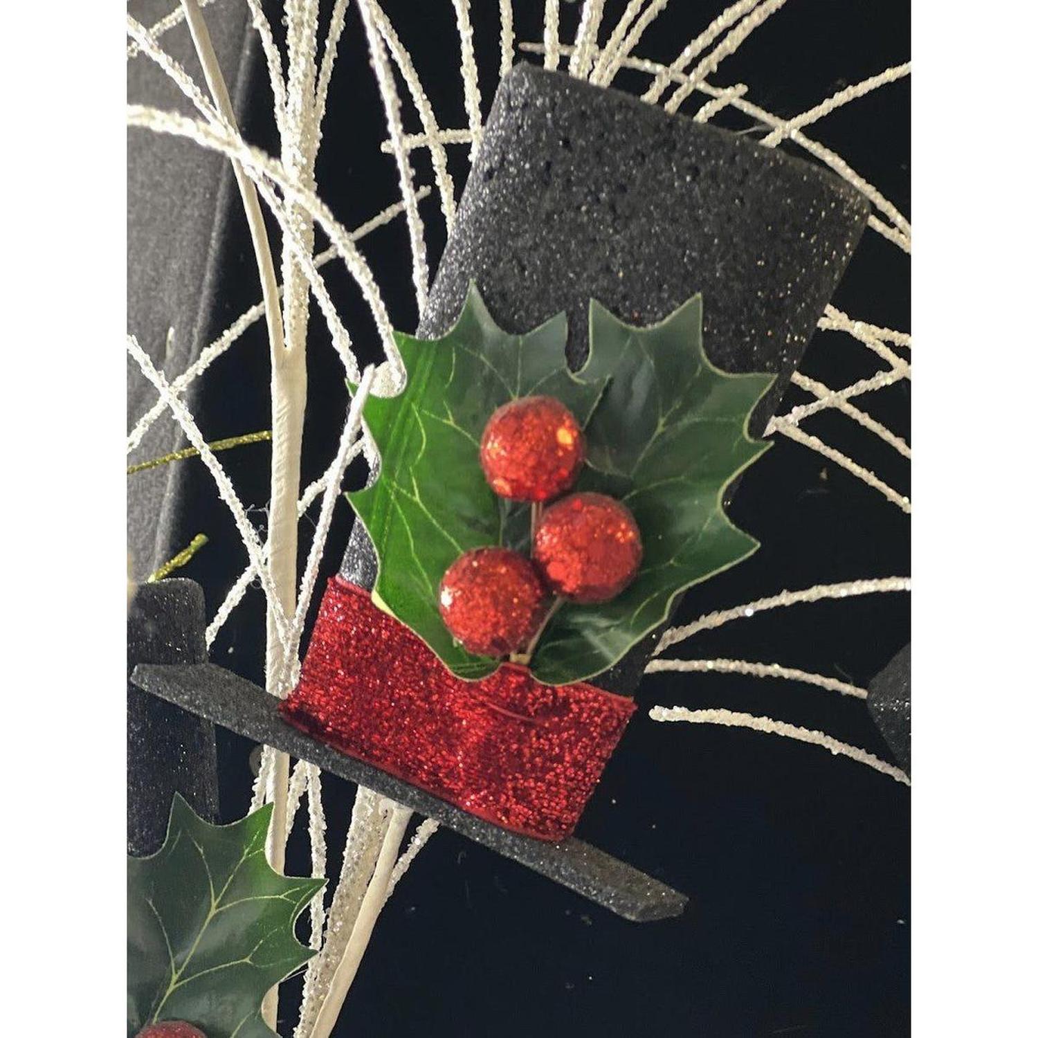 Shop For 40" Glitter Snowman Top Hat Spray