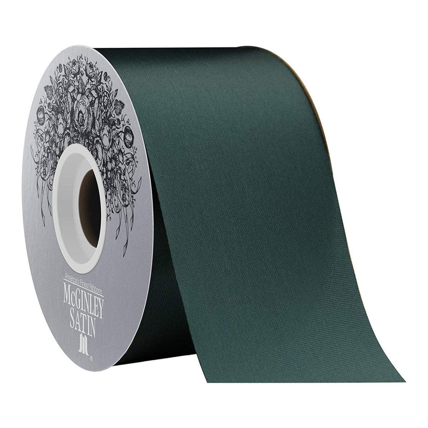 Shop For 40 McGinley Satin Acetate Ribbon Non Wired: Hunter Green (100 Yards)