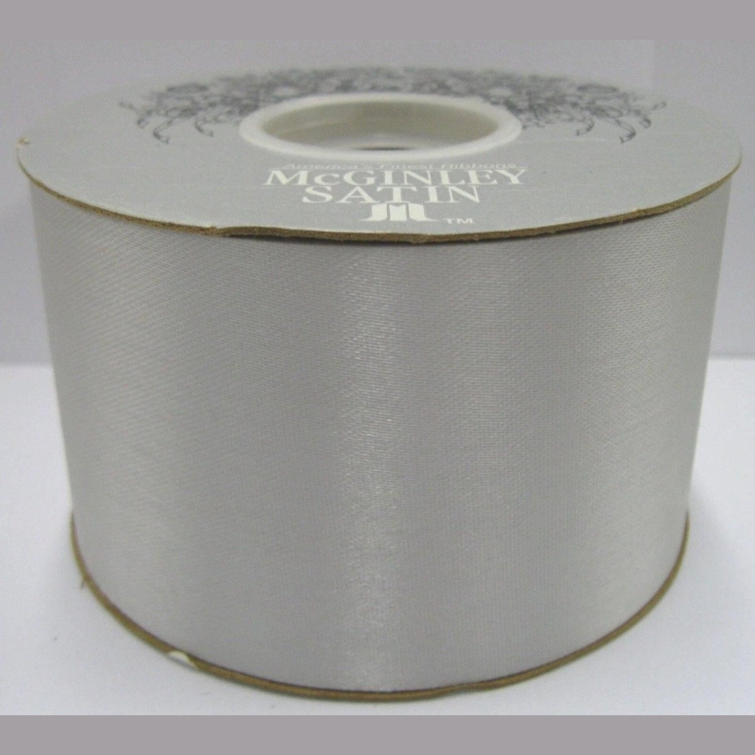 Shop For 40 McGinley Satin Acetate Ribbon Non Wired: Silver Grey (100 Yards)