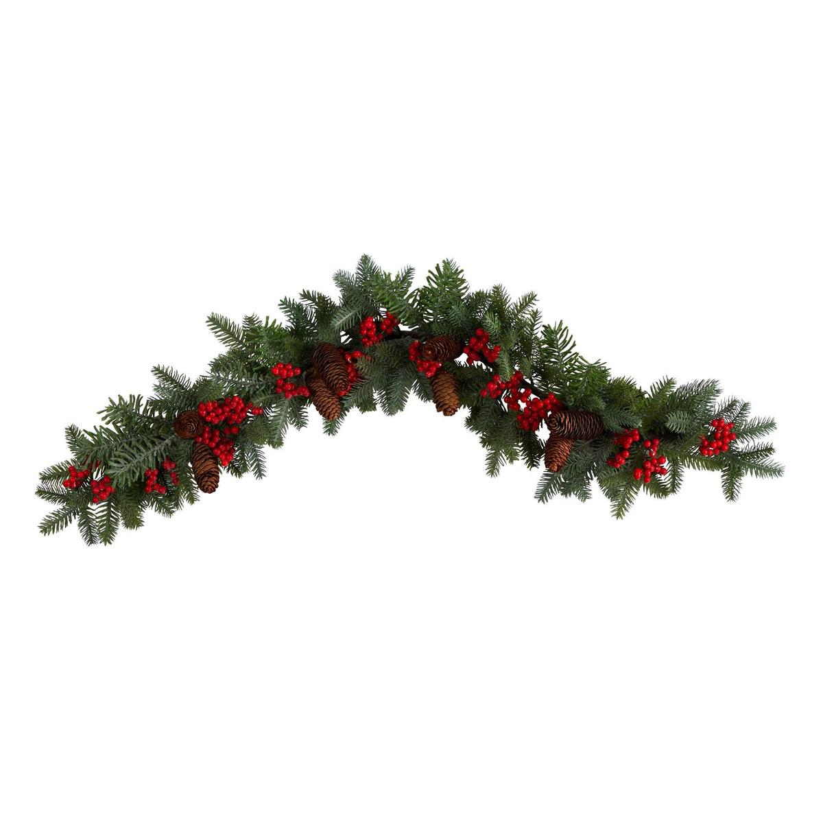 Shop For 40” Pines, Red Berries and Pinecones Garland