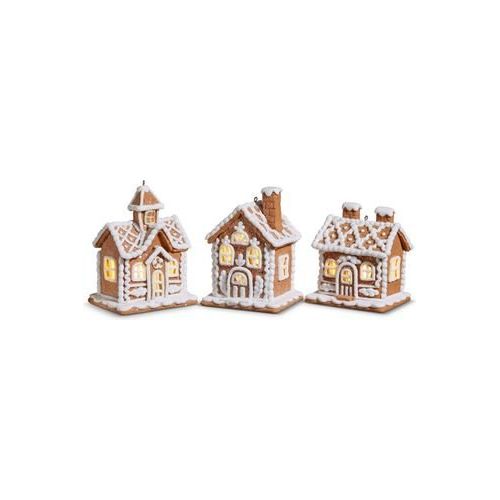 Shop For 4.25" Lighted Gingerbread House Ornament (Set of 3)