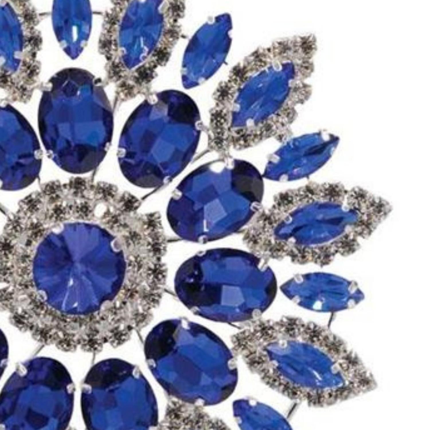 4.25in Hanging Faux Jewel Ornament: Blue