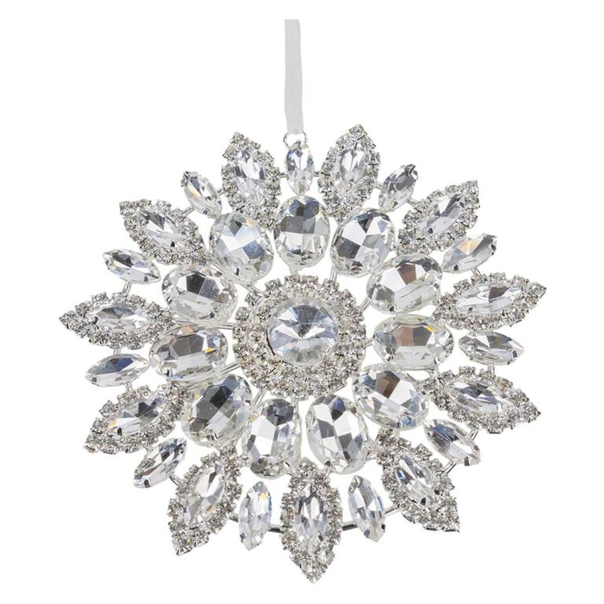 Shop For 4.25in Hanging Faux Jewel Ornament: Clear