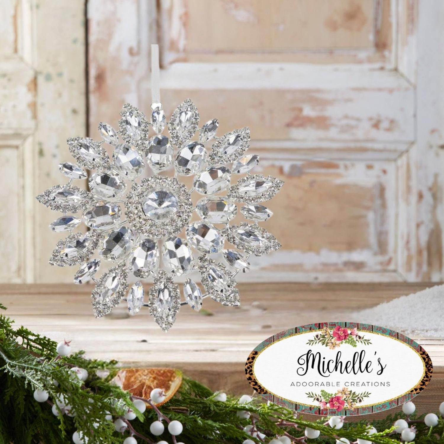 Shop For 4.25in Hanging Faux Jewel Ornament: Clear