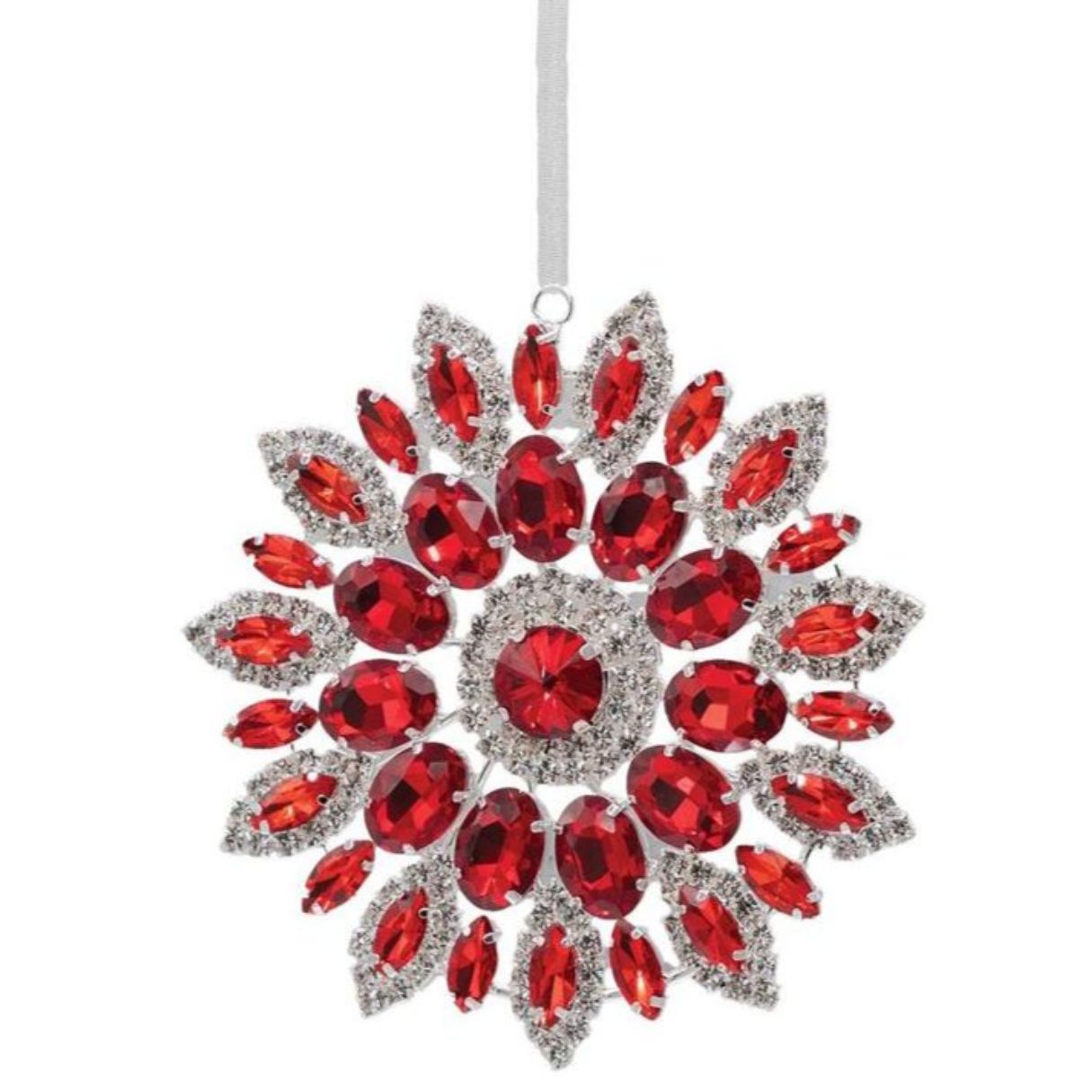 Shop For 4.25in Hanging Faux Jewel Ornament: Red