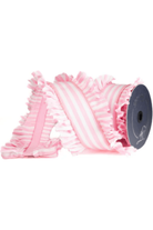 Shop For 4.5" Candy Wrap Ruffle Ribbon: Pink (5 Yards)