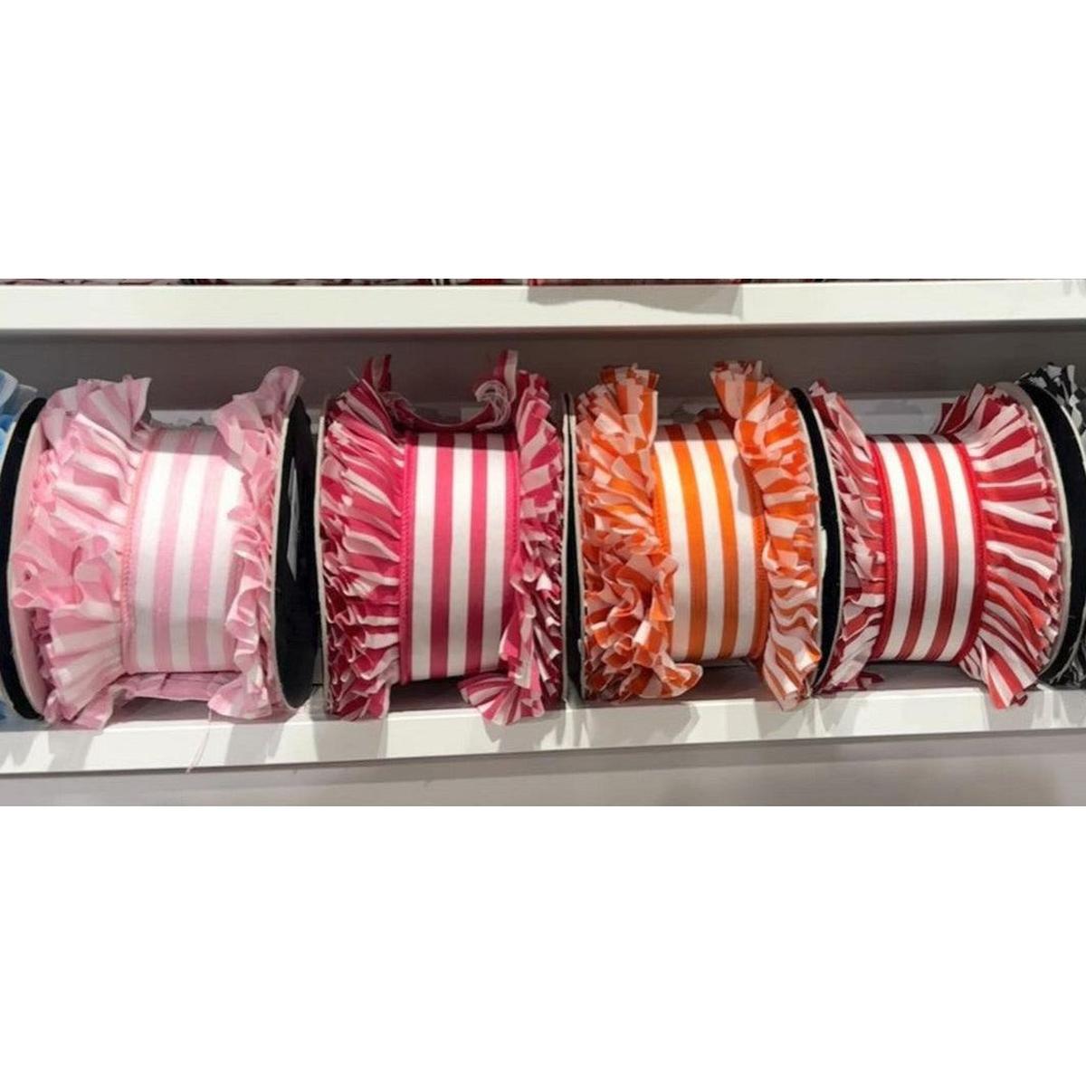 Shop For 4.5" Candy Wrap Ruffle Ribbon: Pink (5 Yards)