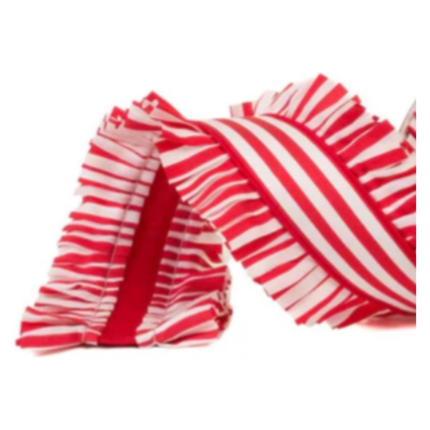 4.5" Candy Wrap Ruffle Ribbon: Red (5 Yards)